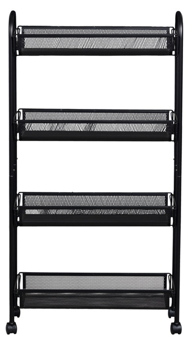 Rullevogn m/4 kurve sort - DAY